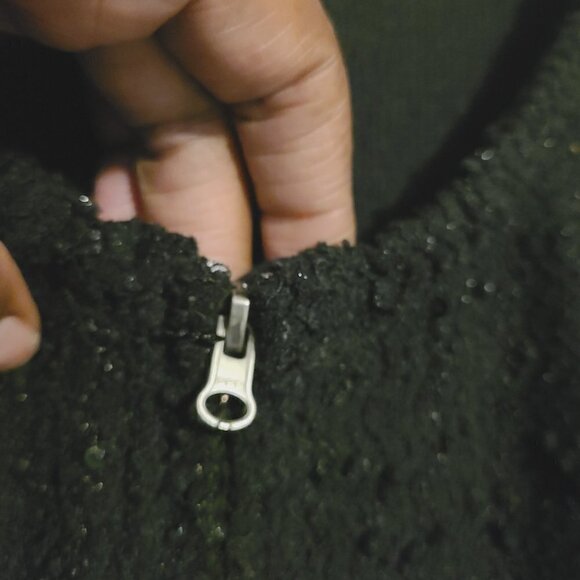 Max Jeans | Women's Black Sequin Full Zipper Shacket (Size Medium) - Picture 8 of 11